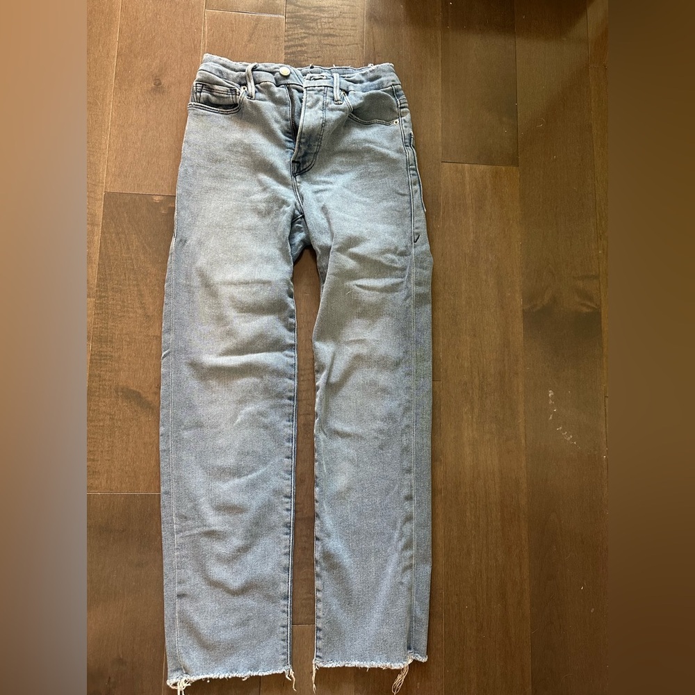Light Blue Good American Jeans Good Boy Straight